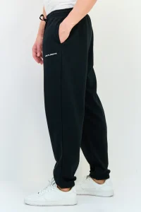 بنطلون رياضي رجالي بشعار العلامة التجارية، أسود 2 21SMA00023 BTM 2