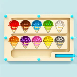 لعبة تعليمية مغناطيسية خشبية للأطفال – آيس كريم المرح والتعلم للتدريب على تصنيف الألوان وحساب الأرقام، مناسبة للأطفال فوق سن الثالثة، مثالي لهدايا عيد ميلاد 3 2ff14ea6 9651 4052 b1fa d4920c464a0c
