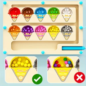 لعبة تعليمية مغناطيسية خشبية للأطفال – آيس كريم المرح والتعلم للتدريب على تصنيف الألوان وحساب الأرقام، مناسبة للأطفال فوق سن الثالثة، مثالي لهدايا عيد ميلاد 6 42312edf 3b93 4ea2 a5fb 07ba84087db6