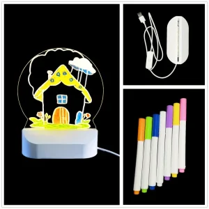 مصباح أكريليك مضيء قابل للمسح مع شحن USB، تصميم ثلاثي الأبعاد على شكل زهرة ودودة، 5 4bd44eb0 3446 4777 bdd9 12e99586e6cc