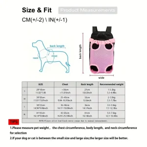حقيبة ظهر لحمل الحيوانات الأليفة شبكية قابلة للتنفس، حقيبة سفر محمولة للحيوانات الأليفة، حقيبة ظهر مريحة للكلاب 2 572ea58612d5ea35e09ac0ca046000ae