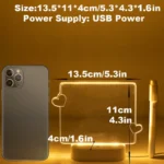 مصباح قلب ثلاثي الأبعاد مع قلم للرسائل، ضوء ليلي LED يعمل بـ USB قابل للكتابة، - الصورة 6