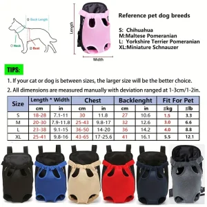حقيبة ظهر لحمل الحيوانات الأليفة شبكية قابلة للتنفس، حقيبة سفر محمولة للحيوانات الأليفة، حقيبة ظهر مريحة للكلاب 1 84ef3166 7fed 49d1 8a12 afc0845c370e