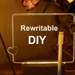 مصباح قلب ثلاثي الأبعاد مع قلم للرسائل، ضوء ليلي LED يعمل بـ USB قابل للكتابة، - الصورة 5