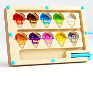 لعبة تعليمية مغناطيسية خشبية للأطفال – آيس كريم المرح والتعلم للتدريب على تصنيف الألوان وحساب الأرقام، مناسبة للأطفال فوق سن الثالثة، مثالي لهدايا عيد ميلاد 7 adfbcf25 d59a 4e99 aadc bc05932f3848