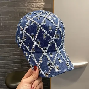 قبعة بيسبول دينيم ممزقة بتصميم فينتاج جديد، تصميم كاجوال مخطوم يدويًا على شكل معين، مثالية للأزياء المتقدمة - إكسسوارات للعشاق. 5 b481fb42 7e7e 4b74 8c4e 6218e84abb78