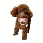 لعبة المضغ السيليكونية بتصميم حيوانات لطيفة للكلاب - غير سامة، لعبة مضغ مهدئة للجراء والكلاب