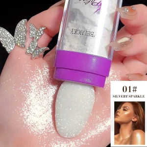 هايلايت ستيك - بودرة لامعة مع البلاشر، البودرة، وتفتيح الجسم ثلاثي الألوان الوجه، هايلايتر ستيك 6 b82d7f31 5c9c 4109 a420 4189a9e4ea07