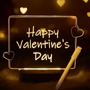 مصباح قلب ثلاثي الأبعاد مع قلم للرسائل، ضوء ليلي LED يعمل بـ USB قابل للكتابة، 2 bc783ca3869461be57891e31c937253d