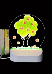 مصباح أكريليك مضيء قابل للمسح مع شحن USB، تصميم ثلاثي الأبعاد على شكل زهرة ودودة، 15 c57339c5 80ff 46d7 b581 32406c5e89ed