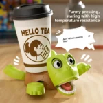 حامل أكواب على شكل سلحفاة بحرية، تصميم ثلاثي الأبعاد لطيف لحماية مكتبك، حامل أكواب PVC لطيف ومتين وحامي للمكتب - الصورة 5