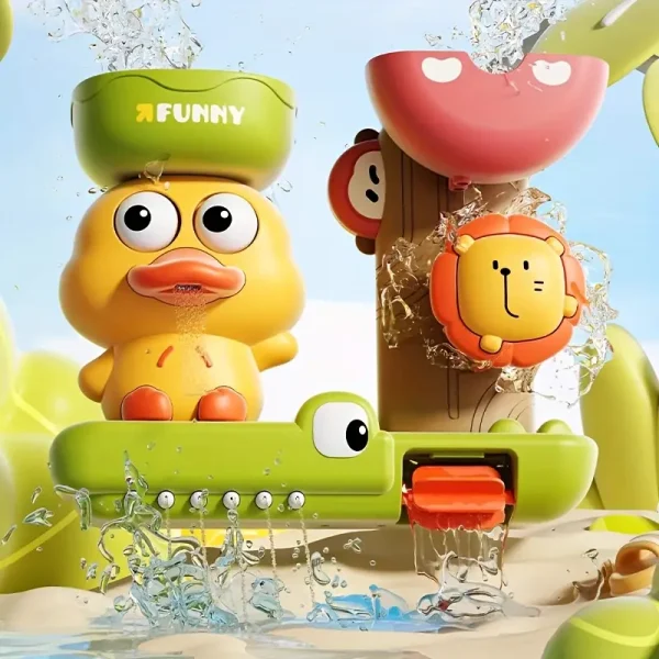 ألعاب ماء كرتونية متعددة الوظائف – متعة استحمام تعليمية للصغار