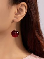 Colorful Dangle Cherry Earrings – Cute & Fun Studs for Girls