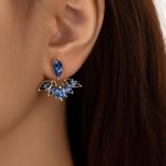 أقراط نسائية مزينة بأحجار الراين، تصميم عصري من سبائك الزنك لهدية مميزة، تضيف لمسة براقة تجذب الأنظار