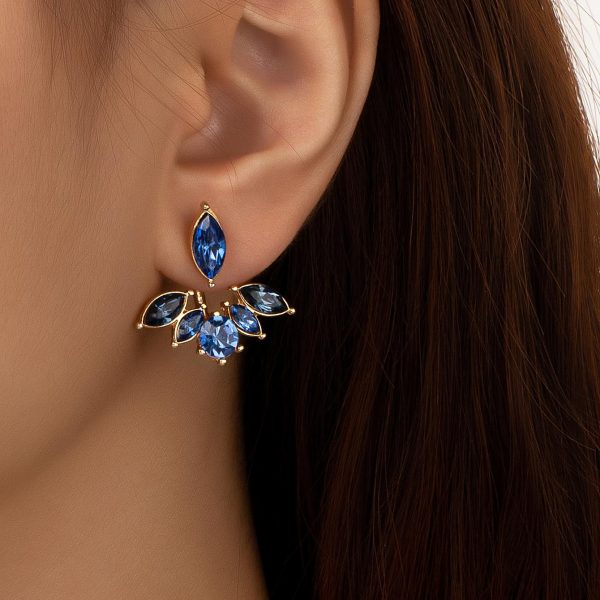 Zinc Alloy Rhinestone Earring Jackets – Elegant Gift Earrings for Women 2025