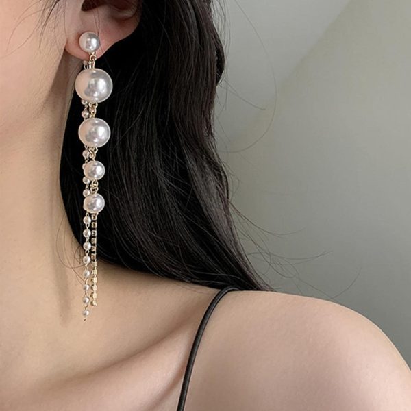 Faux Pearl Drop Earrings – Elegant Lightweight Gift for Women 2025