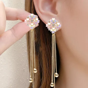 Topshiny Korean Floral Tassel Earrings – Best Gift for Mother's Day & Valentine's 2025