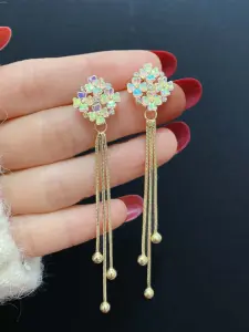 أقراط نسائية توبشايني الكورية المتدلية بتصميم الزهور الملونة وحجر الراين، لمسة أنثوية جذّابة لكل المناسبات 3 168629857419e35a5497b8f4112a8e82bfdd8a9af2