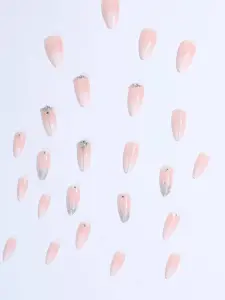 طقم أظافر صناعية لوزية جاهزة، 24 قطعة مع أدوات، تصميم عصري وأنيق يناسب الحفلات، الرقص، والخروج اليومي 6 16908006555315f7c7c83781b3b9a2957f658c51d2