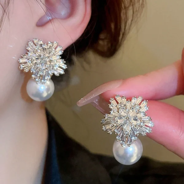 Flower Pearl Earrings for Women | Daily Wear & Halloween Accessory 2025