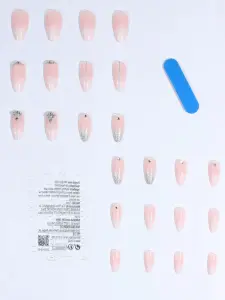 طقم أظافر صناعية لوزية جاهزة، 24 قطعة مع أدوات، تصميم عصري وأنيق يناسب الحفلات، الرقص، والخروج اليومي 5 1703144074818e2243c5909d73fb102faa8bdfcee7