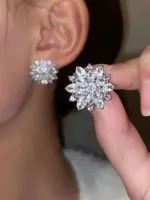 Snowflake Bridal Earrings | European Style Winter Jewelry for Weddings & Festivals 2025