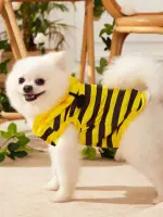 ⁦سويت شيرت قطني للحيوانات الأليفة، برسمة نحلة مخططة للقطط والكلاب الصغيرة⁩ - الصورة ⁦2⁩