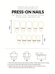 طقم أظافر صناعية لوزية جاهزة، 24 قطعة مع أدوات، تصميم عصري وأنيق يناسب الحفلات، الرقص، والخروج اليومي 2 1714967468c48dc9cb3fe058699669425b9ff5ebde