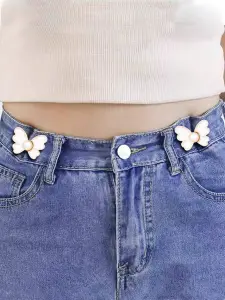 مشبك خصر بشكل فراشة مع زر لؤلؤي، مثبت خصر للبنطلونات والتنانير الجينز بدون حفر 5 1716622235415a499e901db2d701d7787e363e91d0