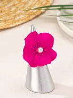 خاتم نسائي لؤلؤ وزهرة بتصميم هندسي أنيق، إكسسوار نسائي مميز لهدايا عيد الأم أو الحب - الصورة 4