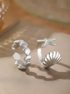 طقم خواتم نسائية بتصميم بحري من ستانلس ستيل، نجمة بحر وصدفة، إكسسوار يومي أنيق 10 1722509113086fe4b642bc2a421a36830eb2c3ece9