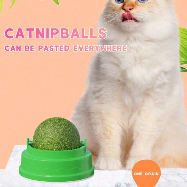 كرة عشبة القطط الدوّارة لتنظيف الأسنان