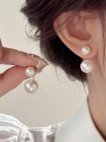 French Chic Double-Sided Pearl Earrings – Elegant & Versatile Luxury Accessory