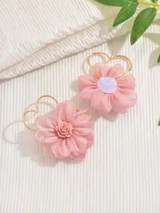 أقراط نسائية قلب مجوف وزهور قماشية، أقراط نسائية ناعمة وعصرية بتصميم مميز، هدية مثالية للأعياد والمناسبات الخاصة 5 1737531463156e01663d66c2ed773ce8c9e70bbc15