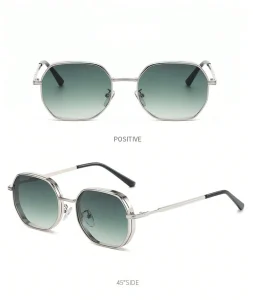 نظارات شمسية بإطار معدني سميك وتصميم هندسي، حماية وأناقة لكل المناسبات 3 1741419677f8a6ed9138d4fc043619dcc52d633376