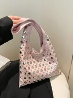 شنطة نسائية جلد صناعي كبيرة، تصميم عصري للمكتب والسفر، موضة كورية 2025، تناسب الإطلالات الكورية والكاجوال الأنيقة - الصورة 3