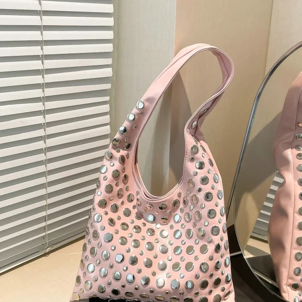 شنطة نسائية كبيرة متعددة الاستخدامات – ستايل كوري عصري بلمسة دراجات نارية