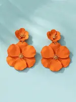 Asymmetrical Colorful Flower Earrings | Bold Multi-Layer Studs – Perfect Gift for Her 2025
