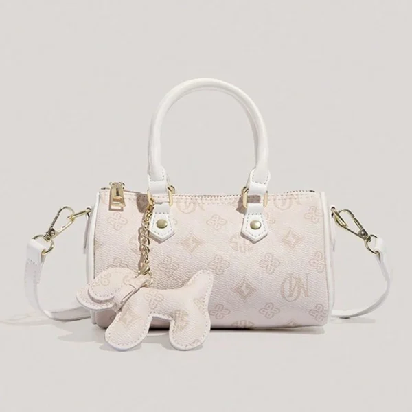 حقيبة بولينج نسائية بنقشة ليتشي – تصميم كلاسيكي أنيق للعمل والتنقل