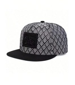 قبعة كاجوال أنيقة للجنسين بقطعة واحدة – بتصميم شبكي على شكل معينات وتزيين مطرّز 2 2025 06 16 12 25 57 Window