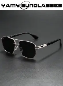 نظارة رجالية عصرية معدنية بتصميم كلاسيكي – قطعة واحدة 1 2025 06 23 13 03 42 2pcs 1pc Retro Metal Frame Classic Large Fashion Fashion Glasses For Men For Sum