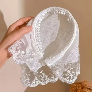 وشاح دانتيل مثلثي نسائي، عصابة رأس خفيفة للحماية من الشمس، رباط شعر صيفي أنيق 5 226880d6 ac50 4c51 aa77 4b1d741bf5ea