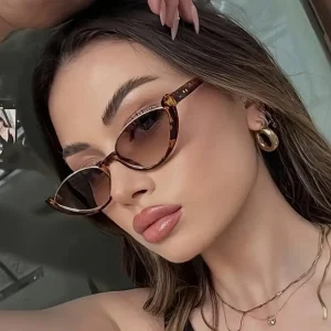 نظارات نسائية عين القطة، تصميم صغير وعدسات بنية غير طبية للإطلالة اليومية والمناسبات 6 44140ecb 0cd2 4567 916b f054a6d126a4