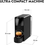 ماكينة تحضير القهوة نيسبريسو ميني اسينزا C30 بلون اسود - الصورة 6