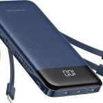 Charmast20000mAh Portable Charger with 4 Built-in Cables