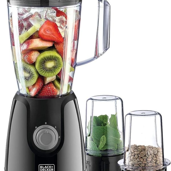 خلاط بلاك اند ديكر بقدرة 400 وات بسعة 1.5 لتر، اسود