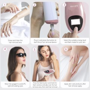 جهاز ازالة شعر الجسم ملاي T3 بتقنية IPL، استخدام جاف، 500000 ومضة - روز جولد 4 71y6MJ JW0L. AC SL1500