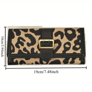 محفظة نسائية بتصميم كلاسيكي أنيق وطبعة جلد النمر، ثلاث طيات وإغلاق بزر 1 7fcea6a797c54a7c8beb6761d0b83515 goods