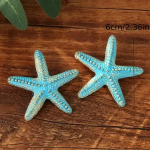 أقراط نجم البحر تركواز وذهبي، تصميم شاطئي أنيق للنساء مميز مستوحى من البحر يمنح إطلالة ناعمة وعصرية 1 81002e38 303d 11ef ae74 0a580a661a02