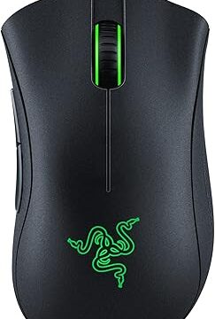 The Razer DeathAdder Essential is a wired gaming mouse featuring a precise 6,400 DPI optical sensor, 5 programmable buttons, durable mechanical switches, and rubber side grips. Designed for comfort and performance, it’s ideal for gamers seeking reliable accuracy and long-lasting use.